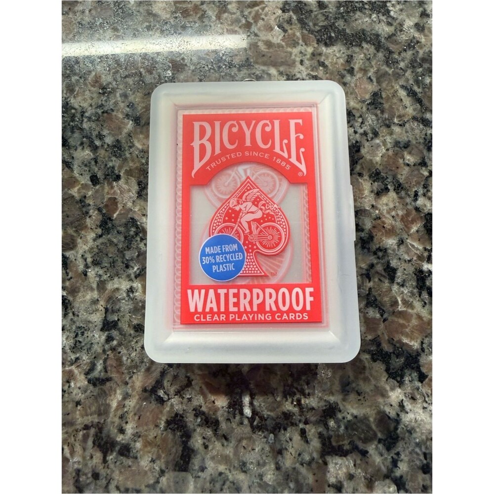 Bicycle Waterproof Clear Playing Cards - Red